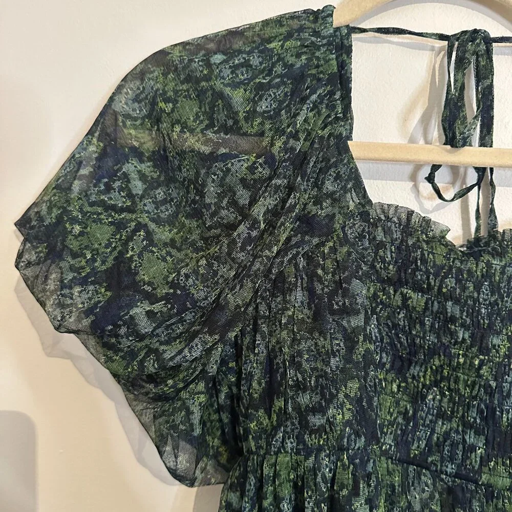 Free People Penelope Blouse Puff Sleeve Peasant Boho Chic - NWT - Medium